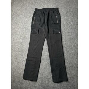 Mens Cargo 2021 FDR Black Cotton Pants Zip Pocket‎ Elastic Waist, Size XL